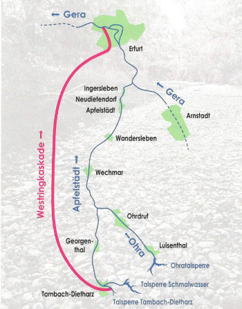 Verlauf der Westringkaskade